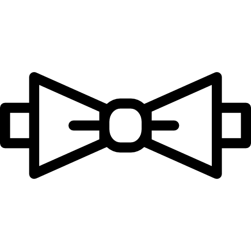 Bow tie elegance wedding accessory icon Bow tie elegance wedding accessory icon