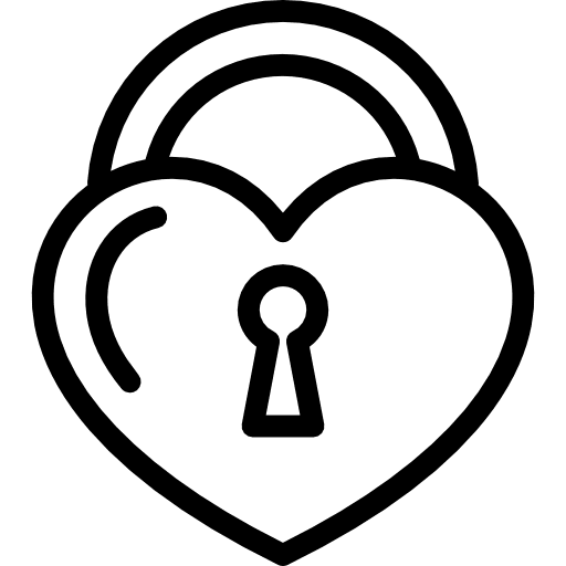 Heart shaped padlock fidelity blocked lovely icon Heart shaped padlock fidelity blocked lovely icon