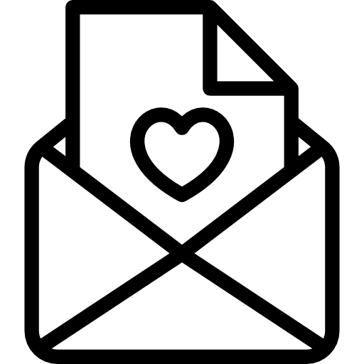 Love letter heart message shapes icon Love letter heart message shapes icon