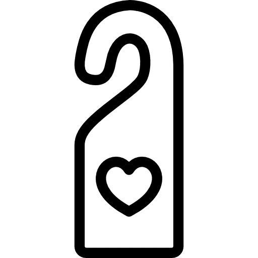 Please do not disturb sign heart romantic door icon Please do not disturb sign heart romantic door icon