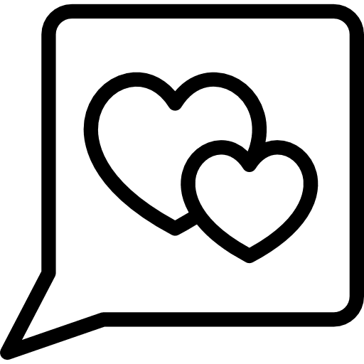 Love talk lover hearts compliment icon Love talk lover hearts compliment icon