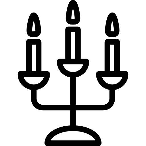 Three candles candelabrum wedding antique candle icon Three candles candelabrum wedding antique candle icon