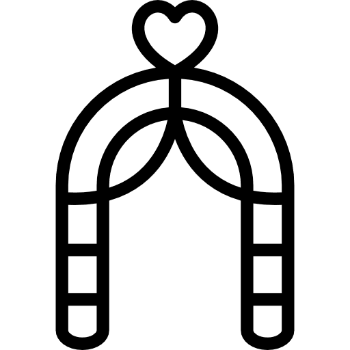 Wedding arch lovely architecture heart icon Wedding arch lovely architecture heart icon