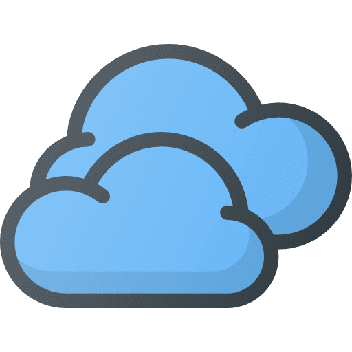 Cloudy cloudy atmospheric meteorology icon