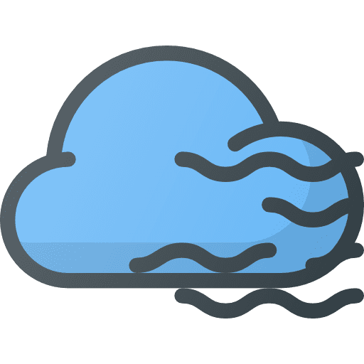 Foggy cloudy sky atmospheric icon