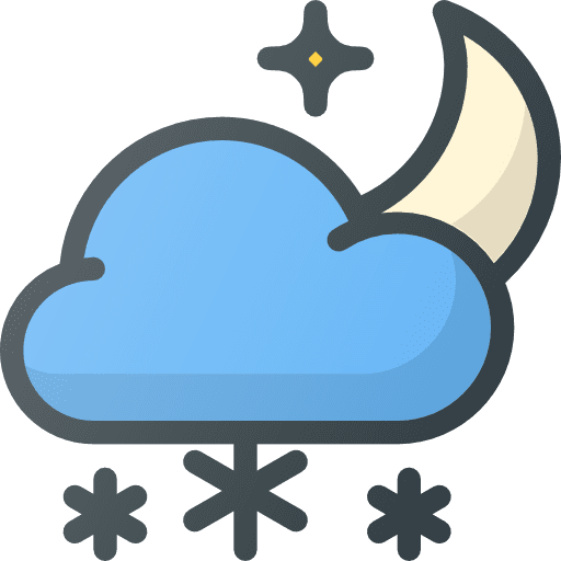 Snowy snowy atmospheric night icon Snowy snowy atmospheric night icon