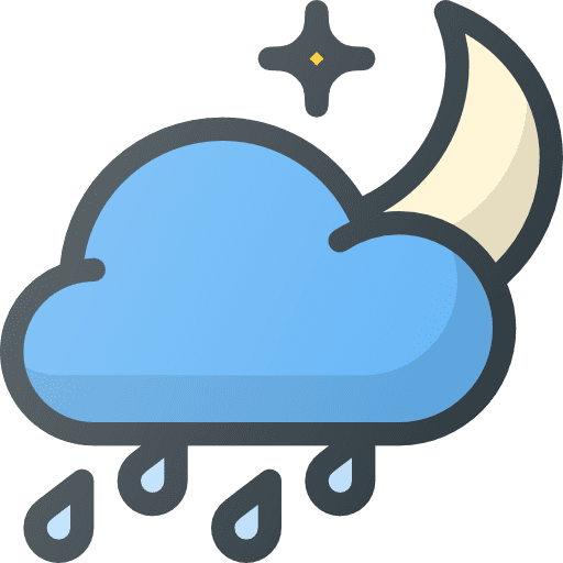 Storm night rain atmospheric icon Storm night rain atmospheric icon