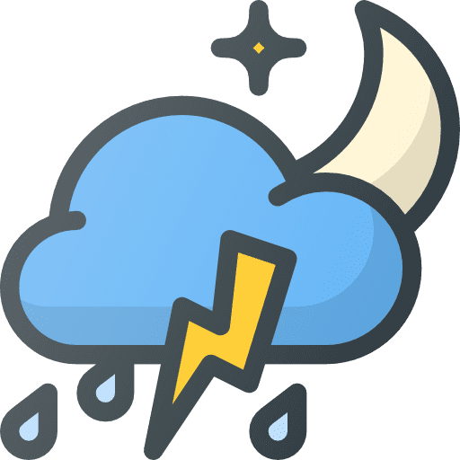 Storm weather night storm icon Storm weather night storm icon