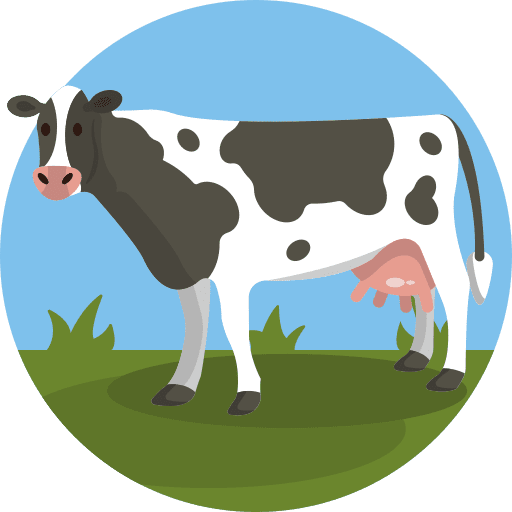Cow mammal animals gardening icon