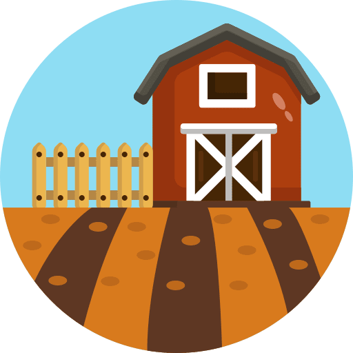 Farm house agriculture farm house farming icon