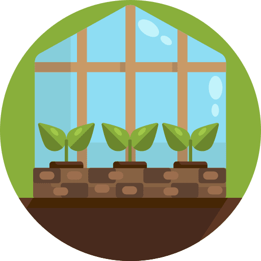 Greenhouse farming cultivation farming and gardening icon