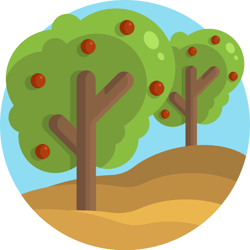 Tree farming and gardening tree farm icon