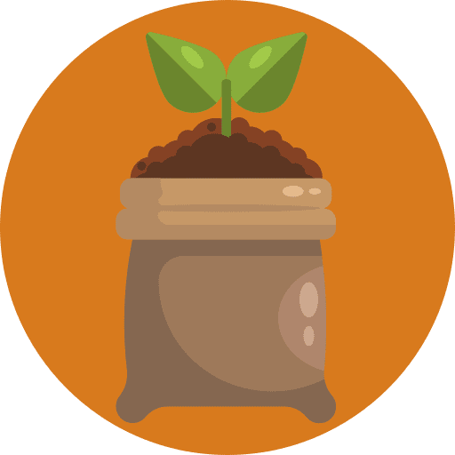 Fertilizer sprout farming and gardening sack icon Fertilizer sprout farming and gardening sack icon