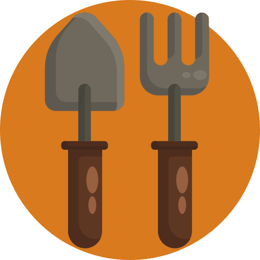 Gardening tools shovel farming and gardening spade icon Gardening tools shovel farming and gardening spade icon