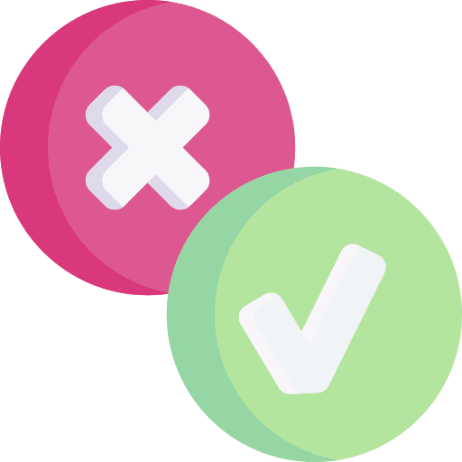 Evaluation no bad evaluation icon