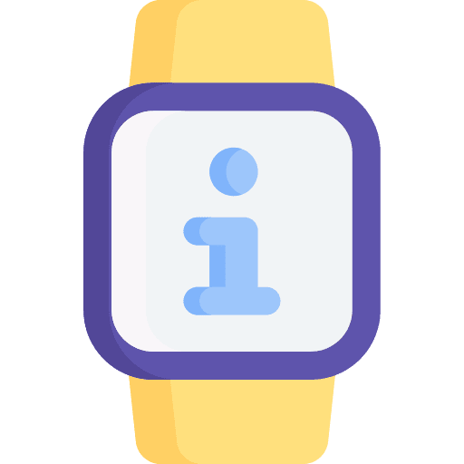 Smart watch information help electronics icon Smart watch information help electronics icon