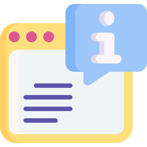 Website browser help web page icon