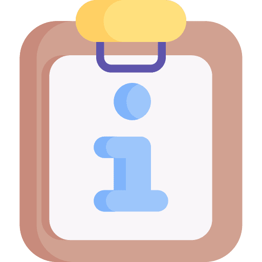 Clipboard info details document icon Clipboard info details document icon
