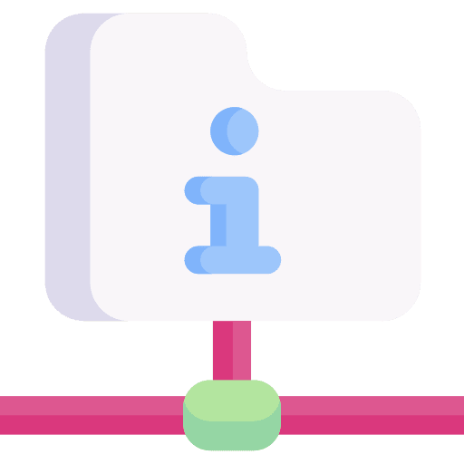 Information information document connection icon Information information document connection icon