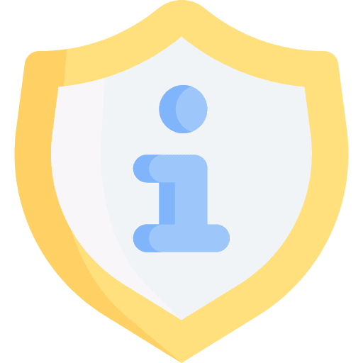 Shield info support security icon Shield info support security icon