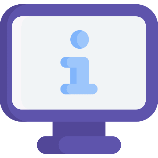 Information computer monitor info icon Information computer monitor info icon