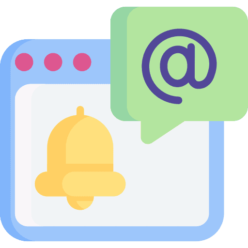Notification bell web page email browser icon Notification bell web page email browser icon