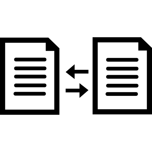 Document exchange interface symbol exchange exchanging symbols icon