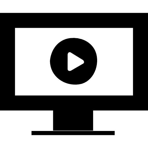 Computer play interface symbol for video or presentation symbol interface video movie icon