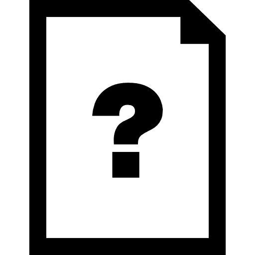 Document question mark symbol question icon