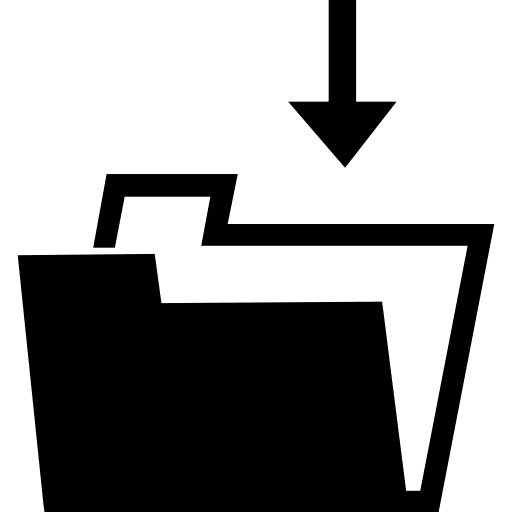 Data in folder folder interface symbol icon
