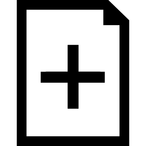 Add a document interface symbol documents symbol add post icon