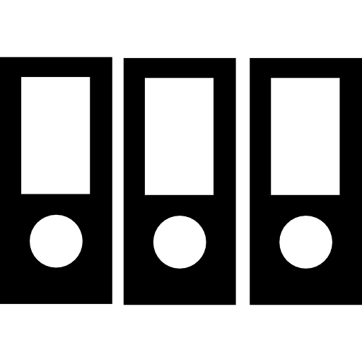 Files folders of office papers files tools folders icon