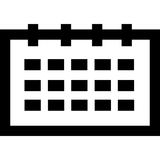 Monthly calendar page tools and utensils monthly calendars icon