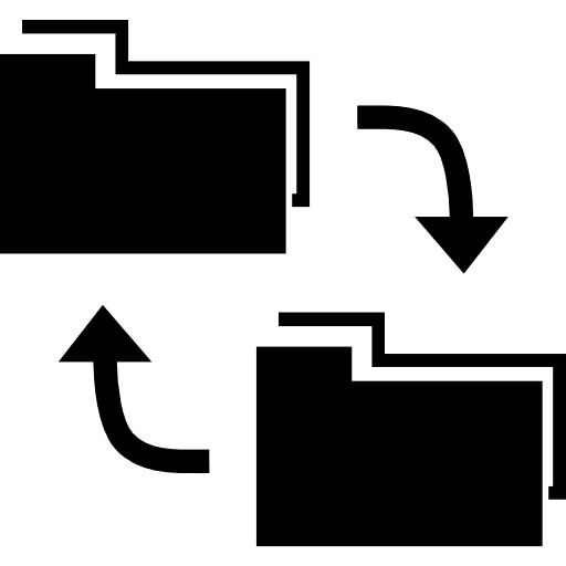 Data exchange interface symbol symbols exchange arrows icon