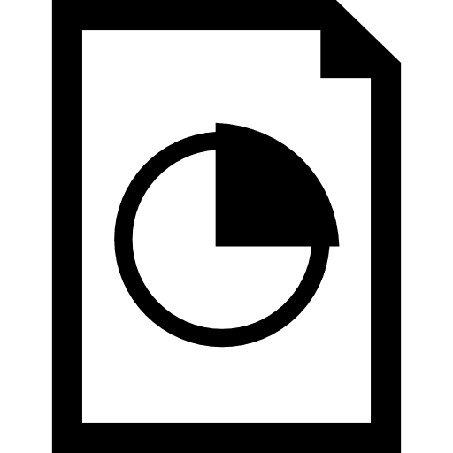 Chart document interface business pie graphic icon