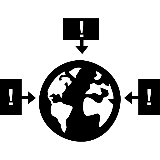 World data interface symbol data symbols world icon