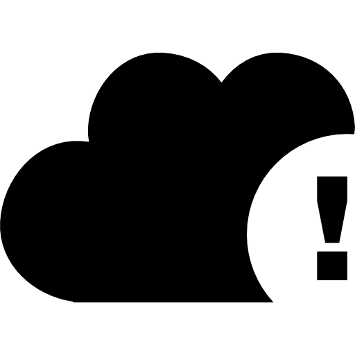 Cloud with exclamation sign argument sign interface icon