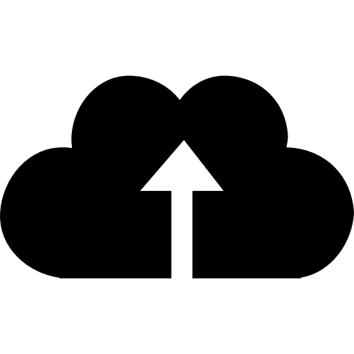 Upload to the cloud interface symbol up arrow upload symbol icon
