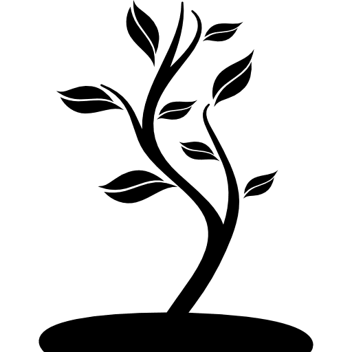 Small tree on ground trees growing tree icon