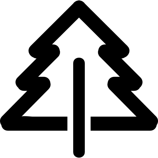 Pine tree gross outline trees gross outlined icon