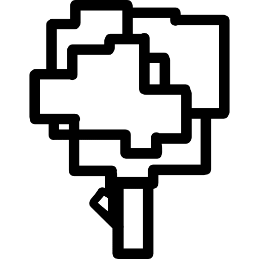 Tree of irregular straight lines shapes outlines straight trees icon