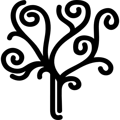 Tree of spirals shapes nature shape icon