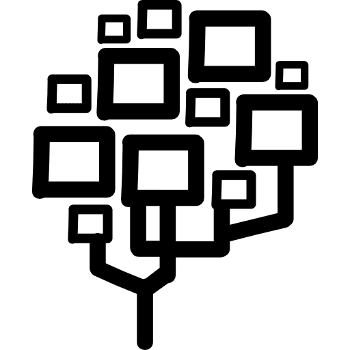 Tree of rectangles foliage tree trees rectangles icon