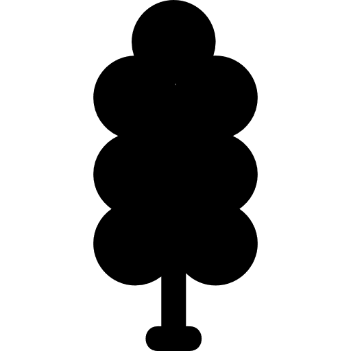 Tree shape of tall rounded foliage shape nature rounded icon