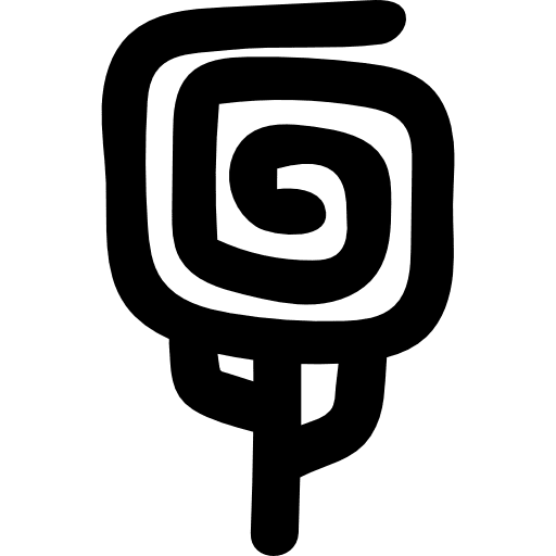 Tree shape with a spiral shape tree spirals icon