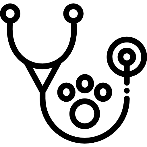 Stethoscope veterinary health healthcare and medical icon