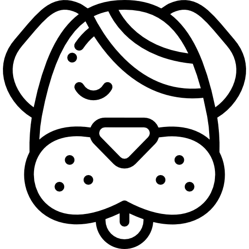 Dog injured health care dog icon Dog injured health care dog icon