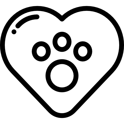 Heart animals healthcare and medical paw icon Heart animals healthcare and medical paw icon