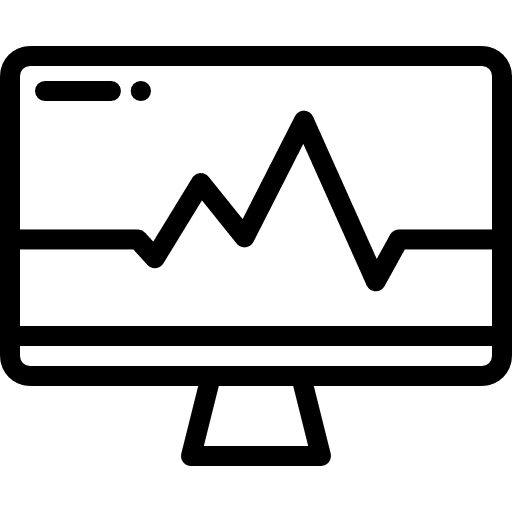 Monitor hospital electrocardiogram medical icon Monitor hospital electrocardiogram medical icon