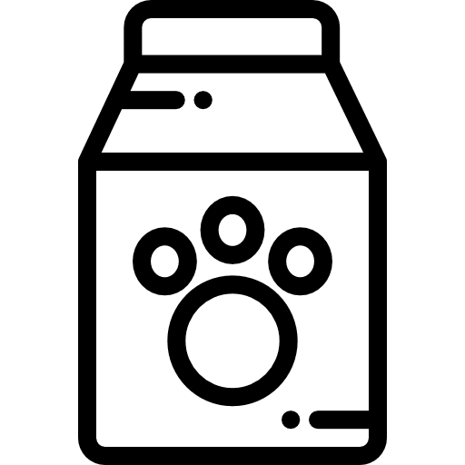 Pet food pawprint food and restaurant animals icon Pet food pawprint food and restaurant animals icon